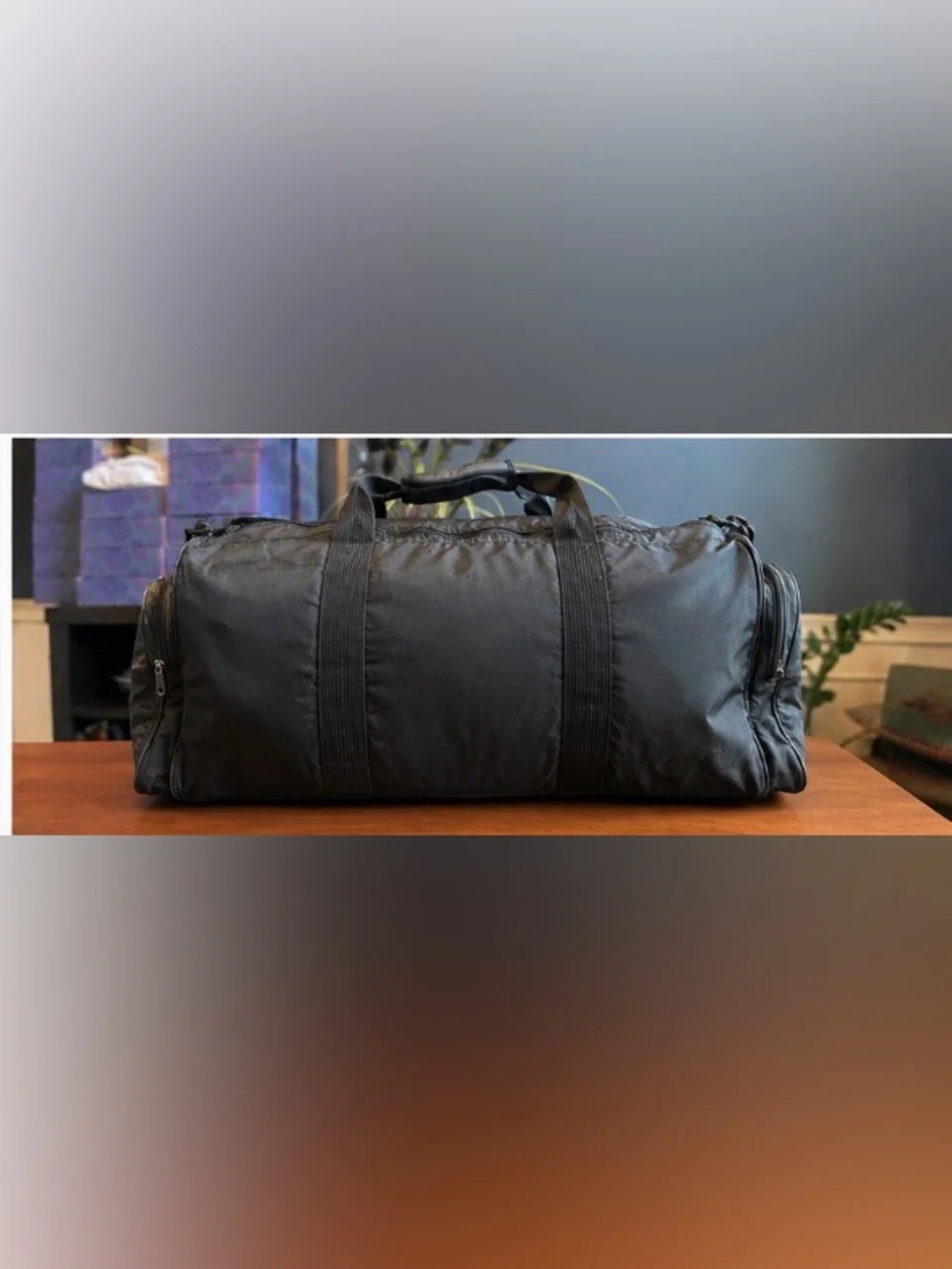 Vintage Nike University of Illinois Fighting Illini Duffel Bag Orange Swoosh